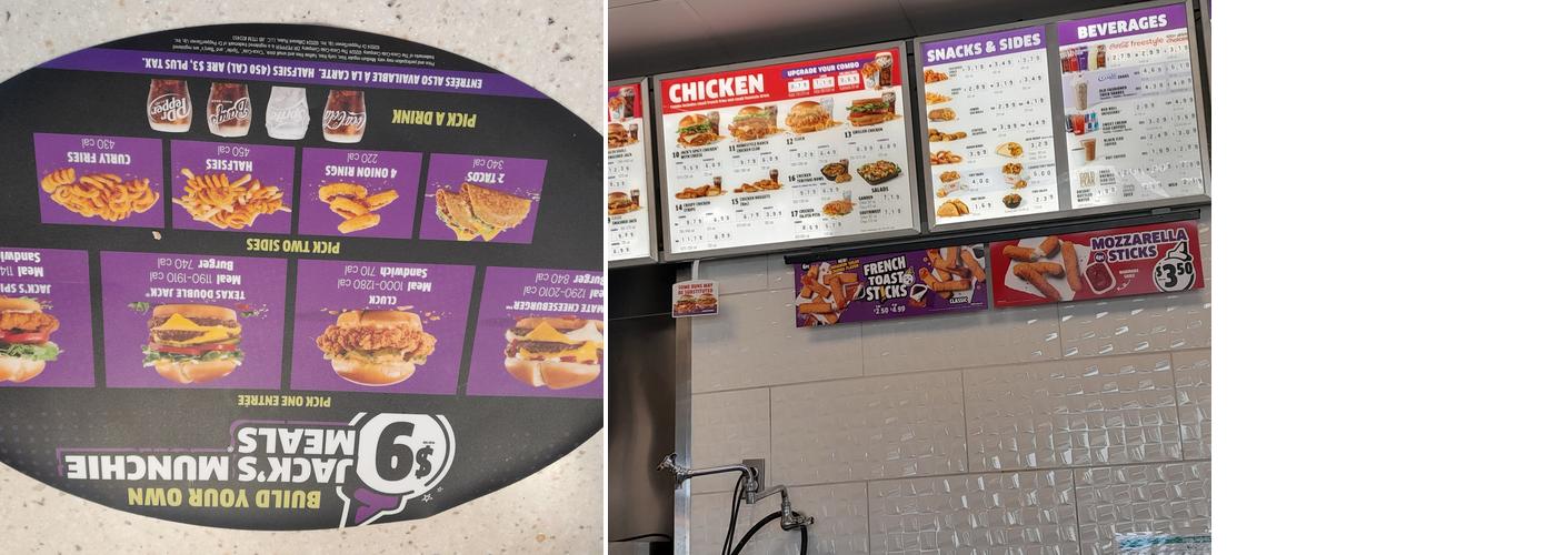 Jack in the Box Menu