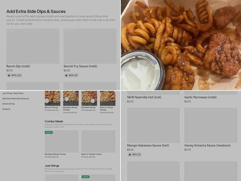 It's Just Wings Menu