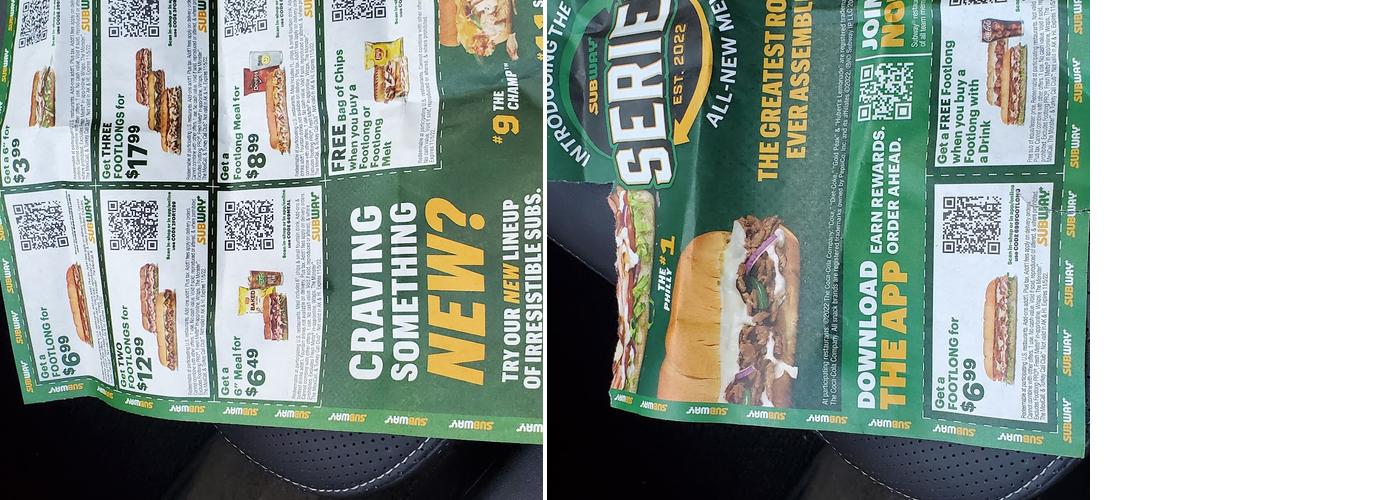 Subway Menu