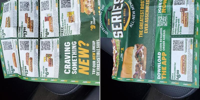 Subway Menu