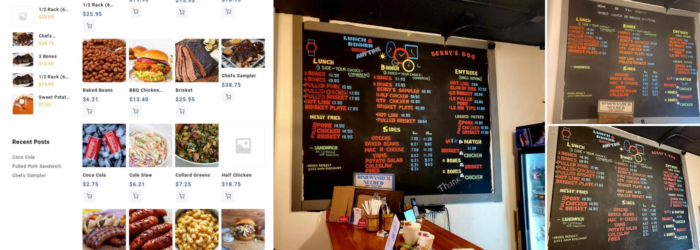 Berry's BBQ Menu