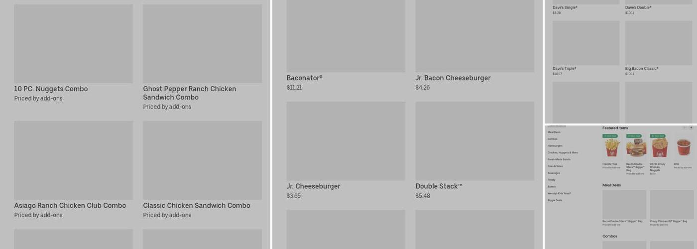 Wendy's Menu