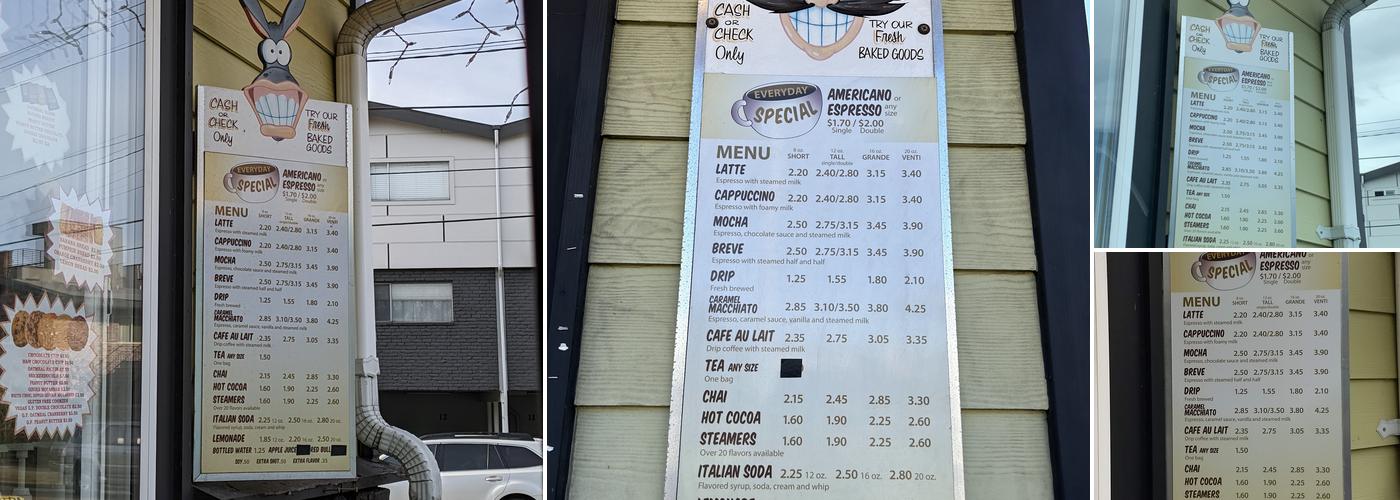 Jumpin' Jimmy's Java Menu