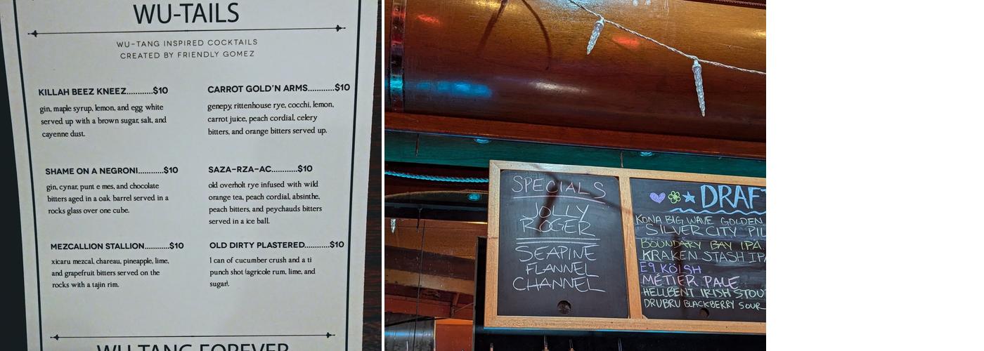 Lock & Keel Menu