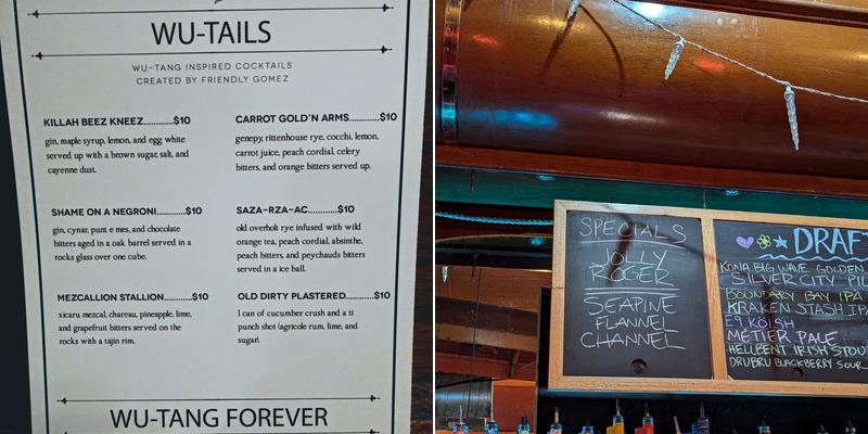 Lock & Keel Menu