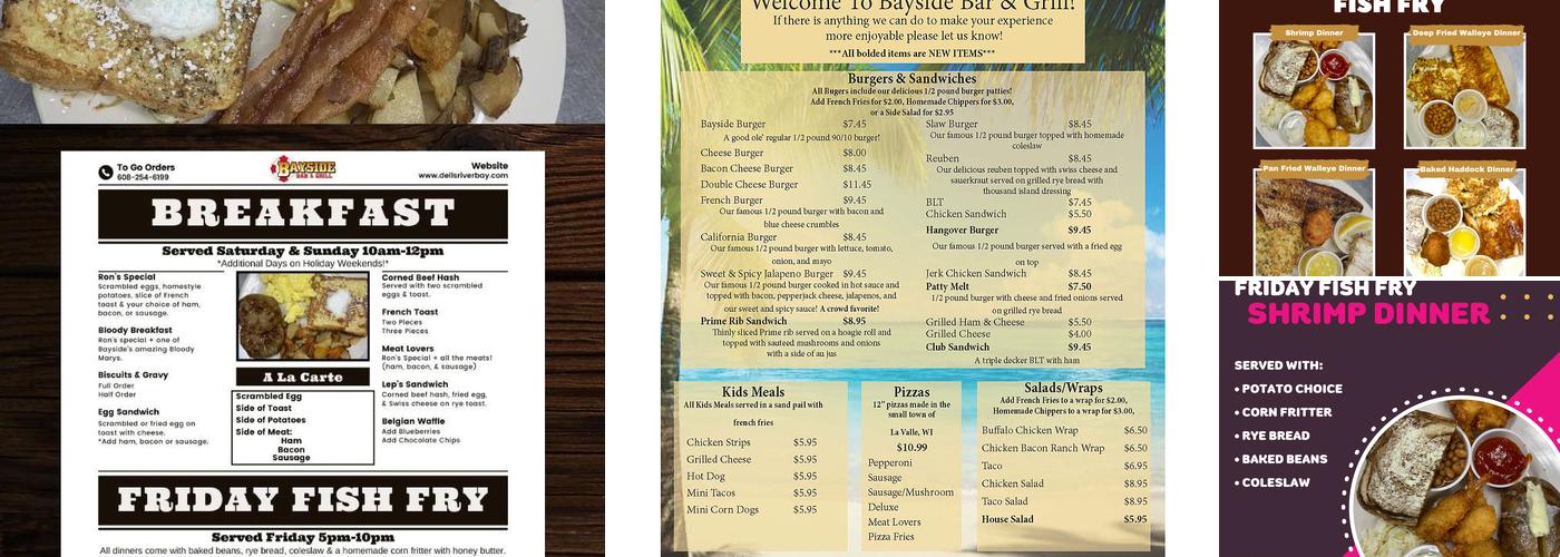 Bayside Bar & Grill Menu