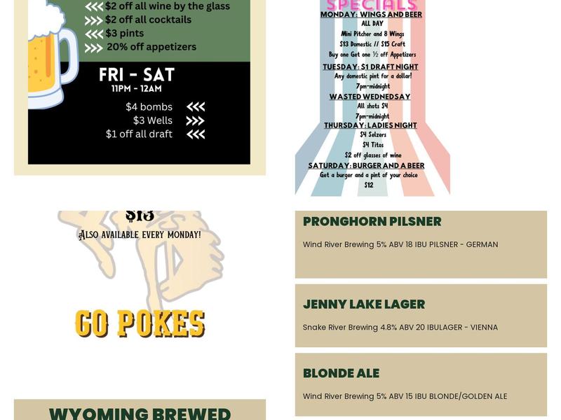 Bohemian Burrito Menu