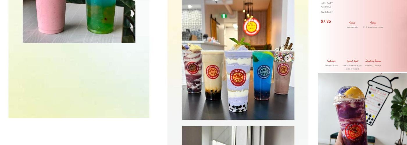 Bubble Tea Brewers Menu