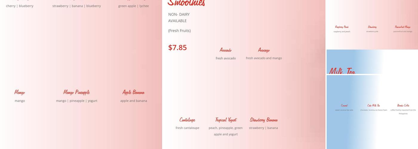 Bubble Tea Brewers Menu