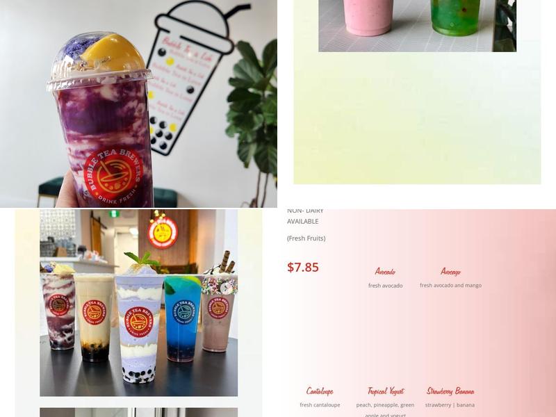 Bubble Tea Brewers Menu
