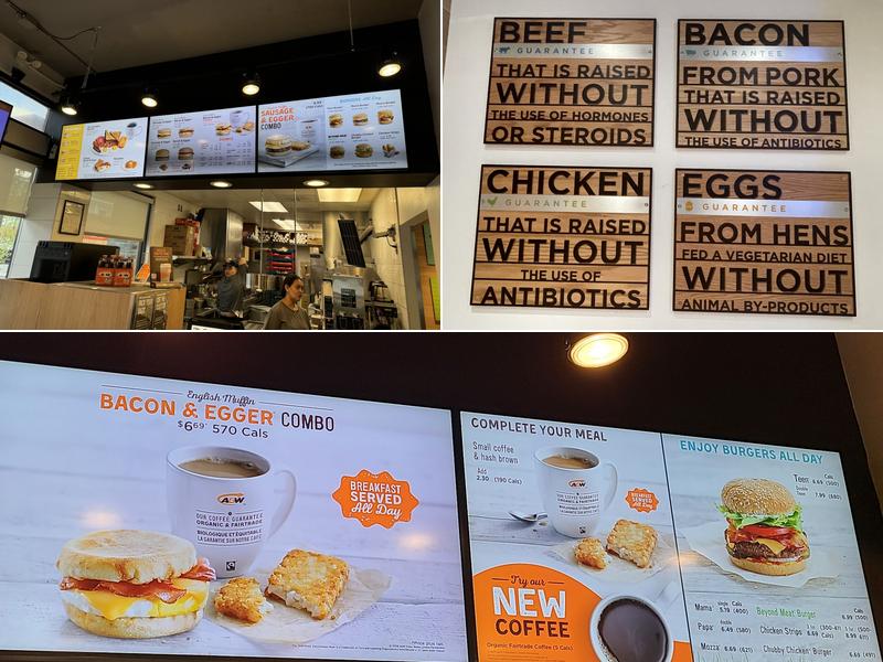 A&W Canada Menu