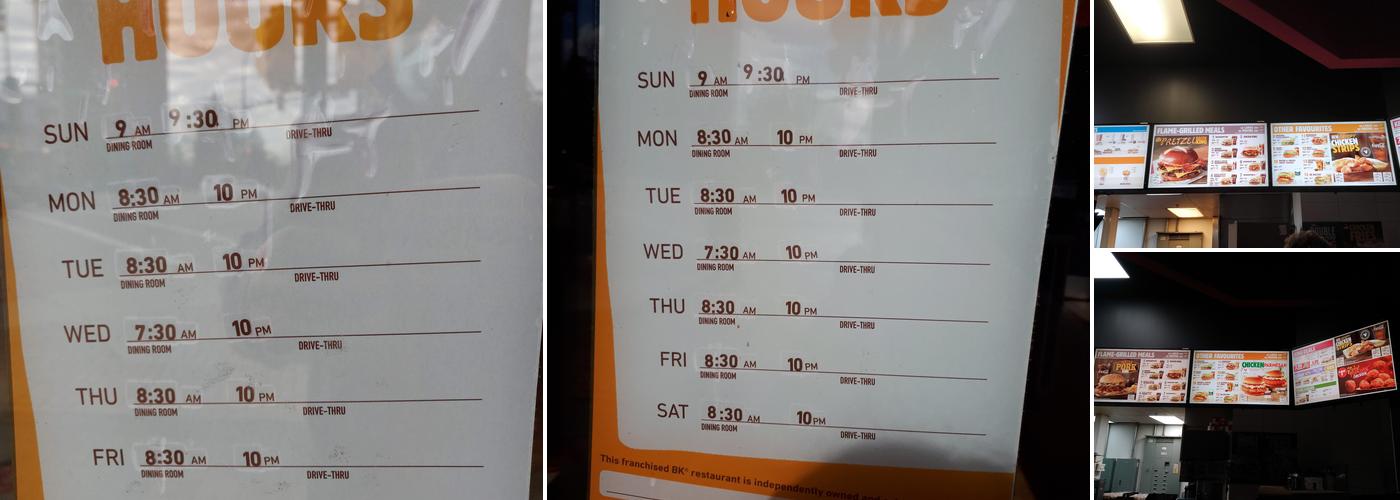 Burger King Menu