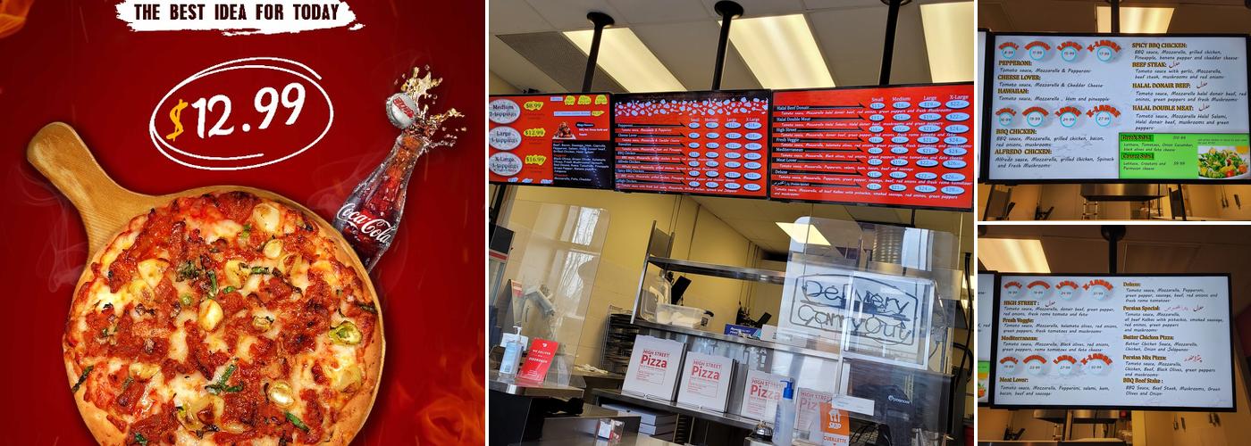 High Street Pizza Menu