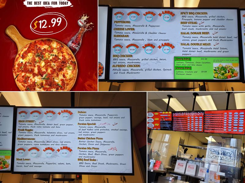 High Street Pizza Menu