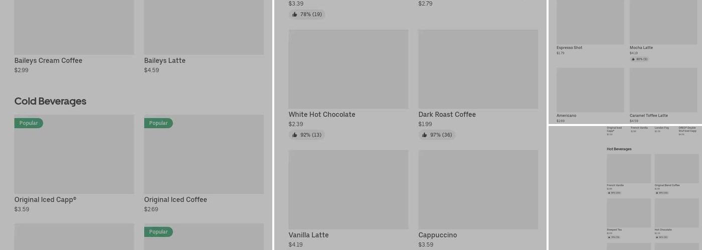 Tim Hortons Menu