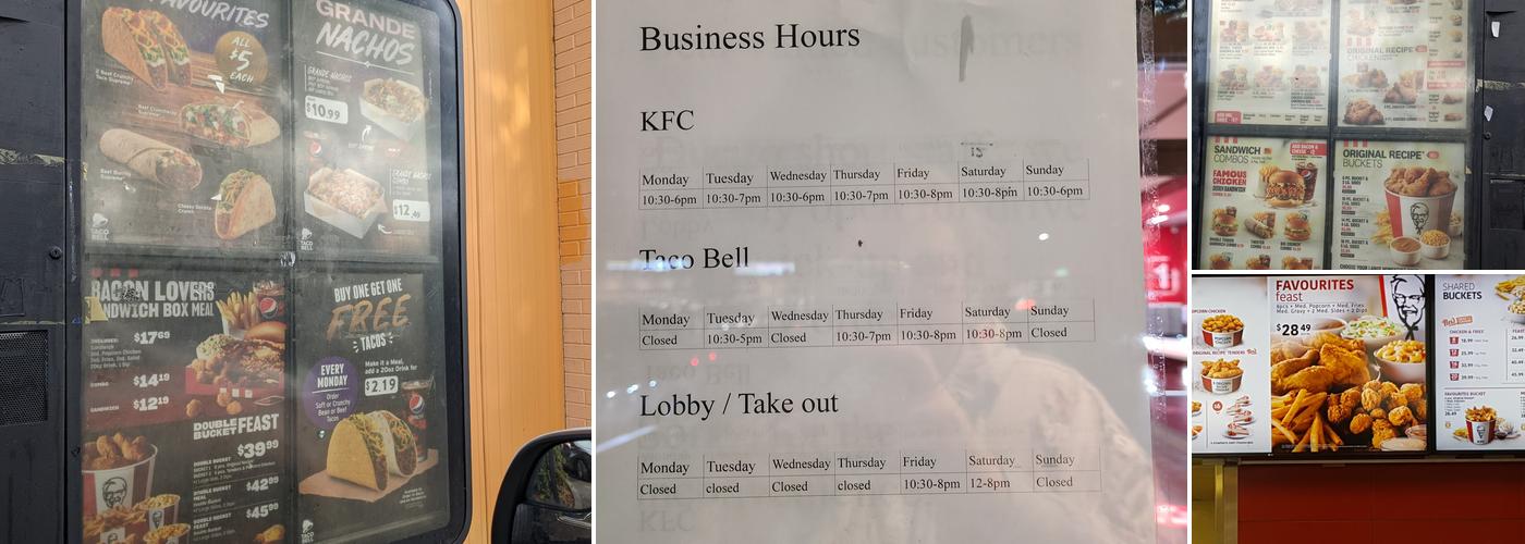 KFC Menu