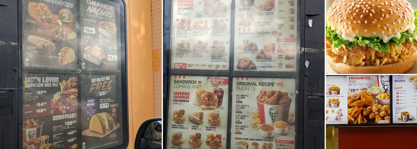 KFC Menu