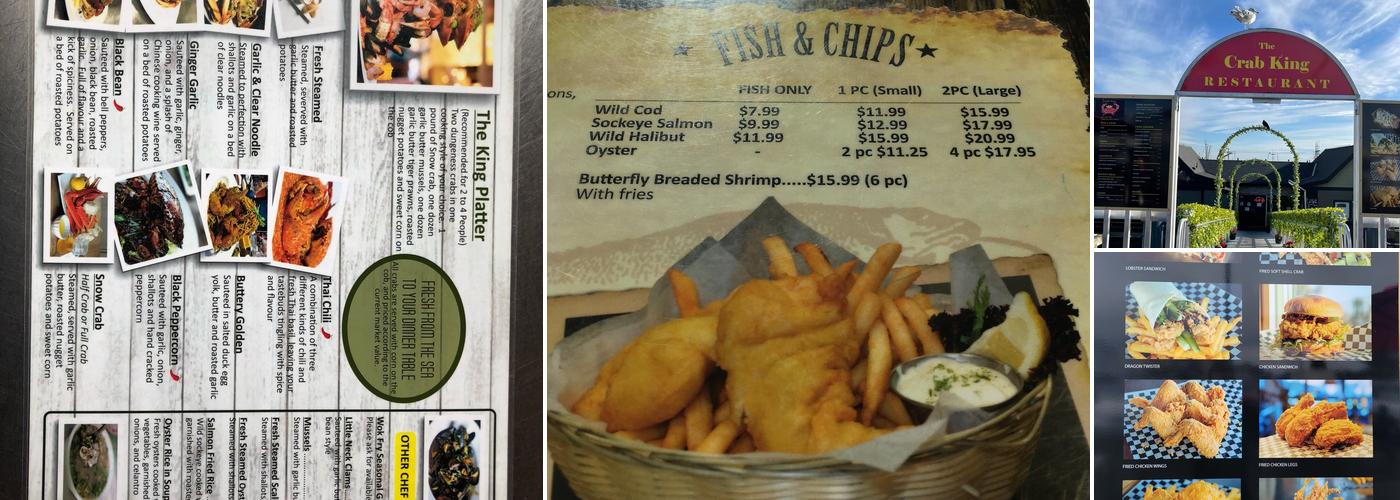 The Crab King Fish Port Seafood Bistro Menu