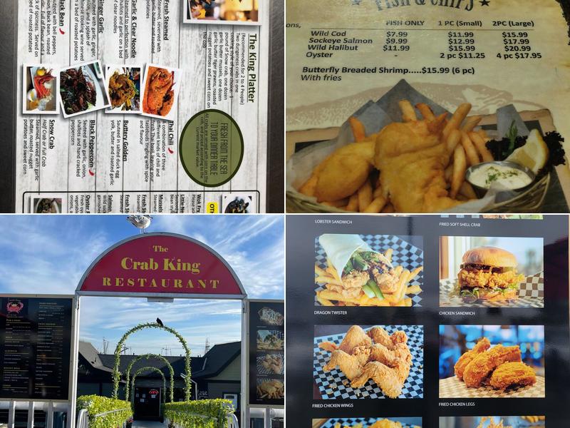 The Crab King Fish Port Seafood Bistro Menu