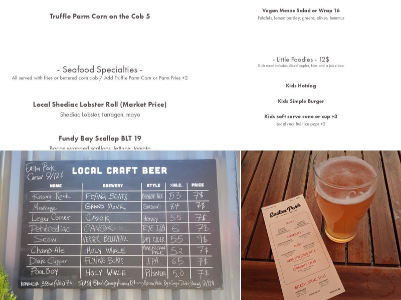 Euston Park Social Menu