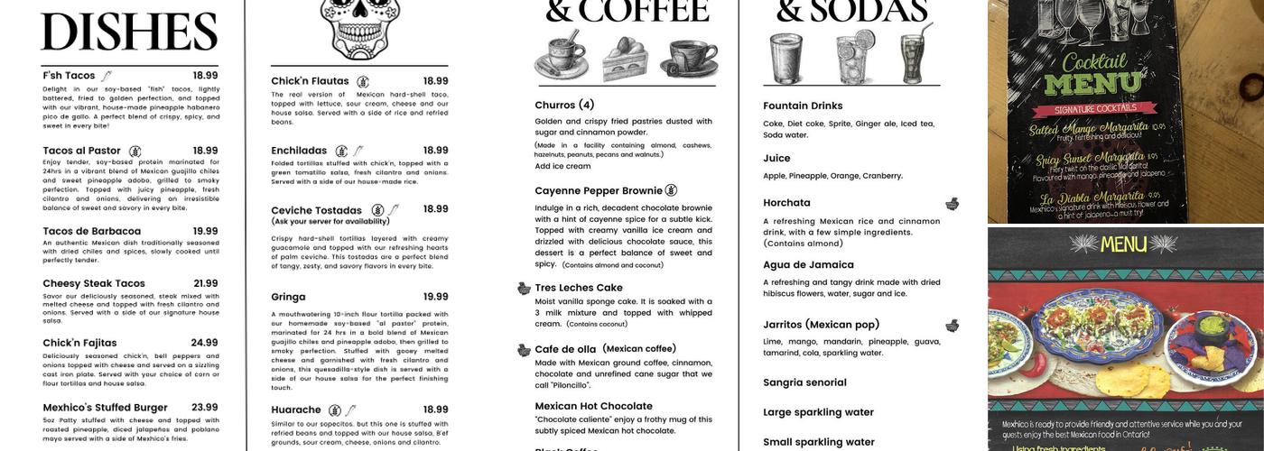 Mexhico Menu