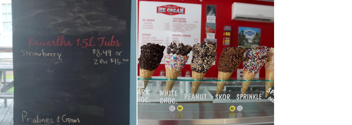 Coldwater Ice Cream Menu