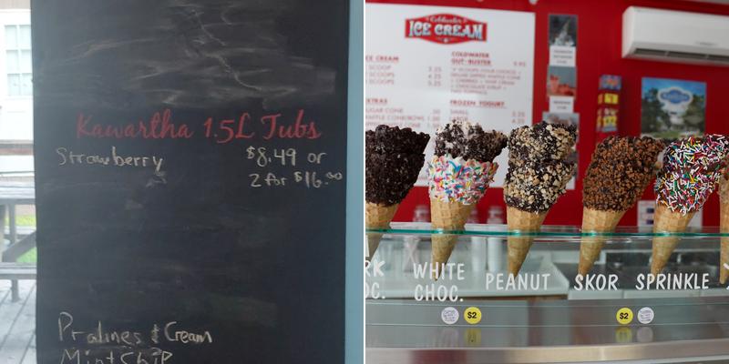 Coldwater Ice Cream Menu