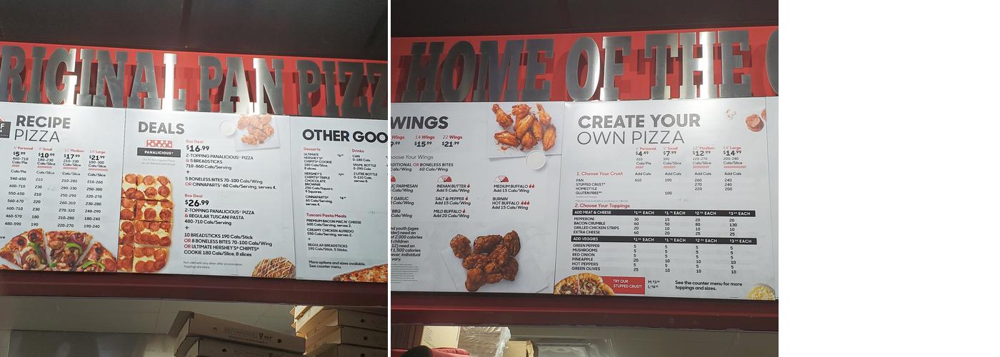 Pizza Hut Menu