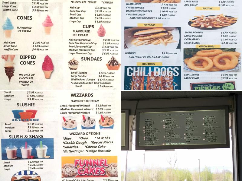 Cool Cones Menu