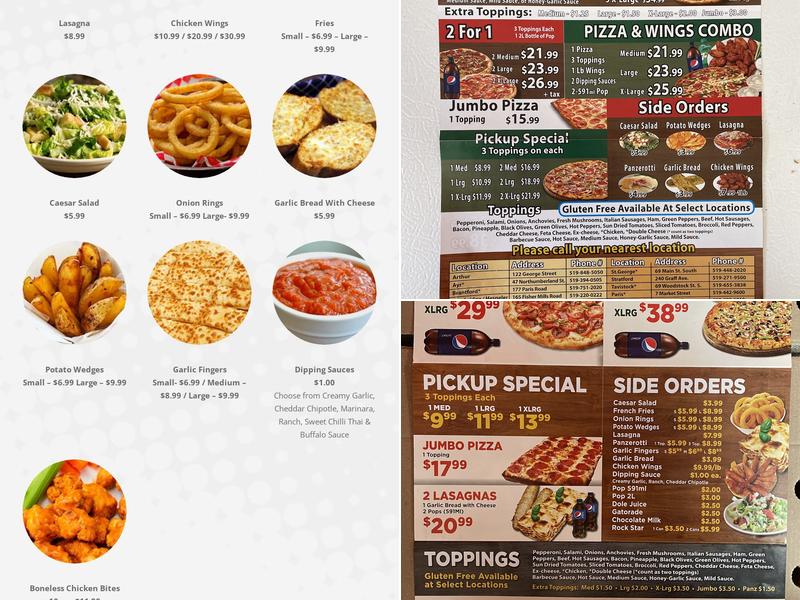 Tito’s Pizza tillsonburg Menu