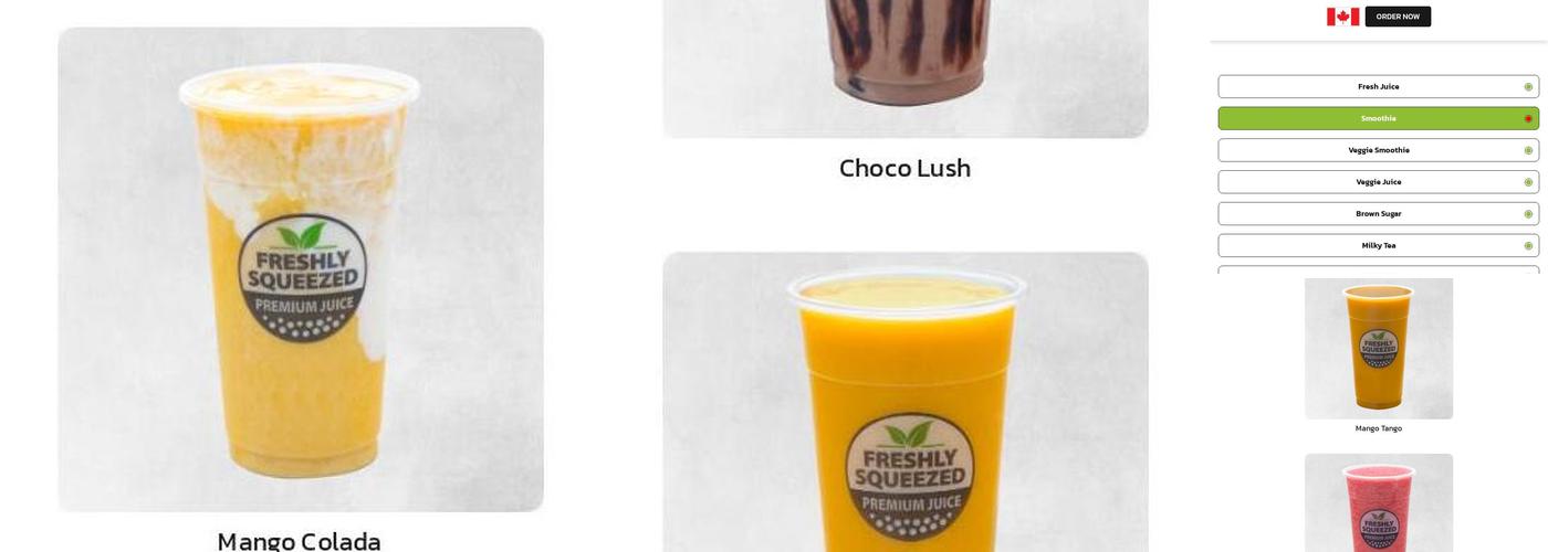 Freshly Squeezed Menu