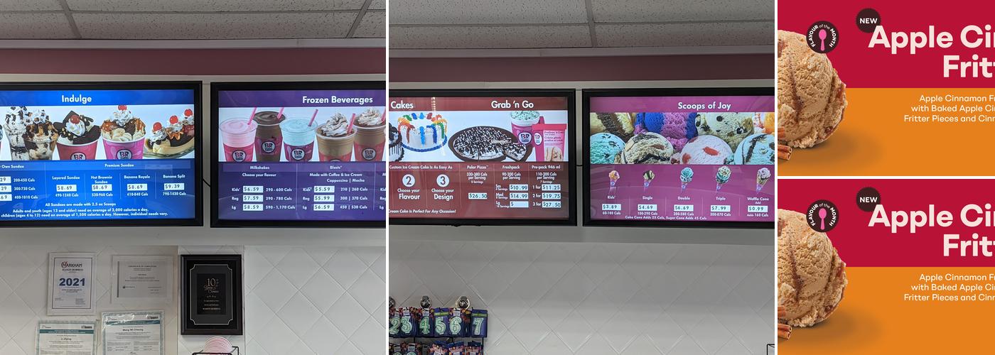 Baskin Robbins Menu