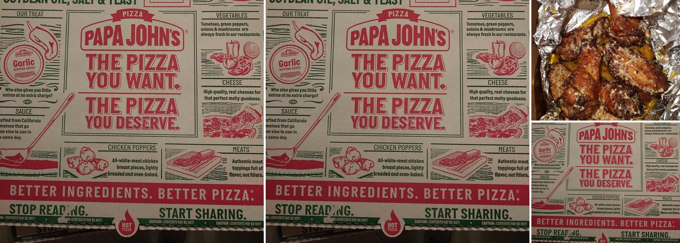 Papa Johns Pizza Menu