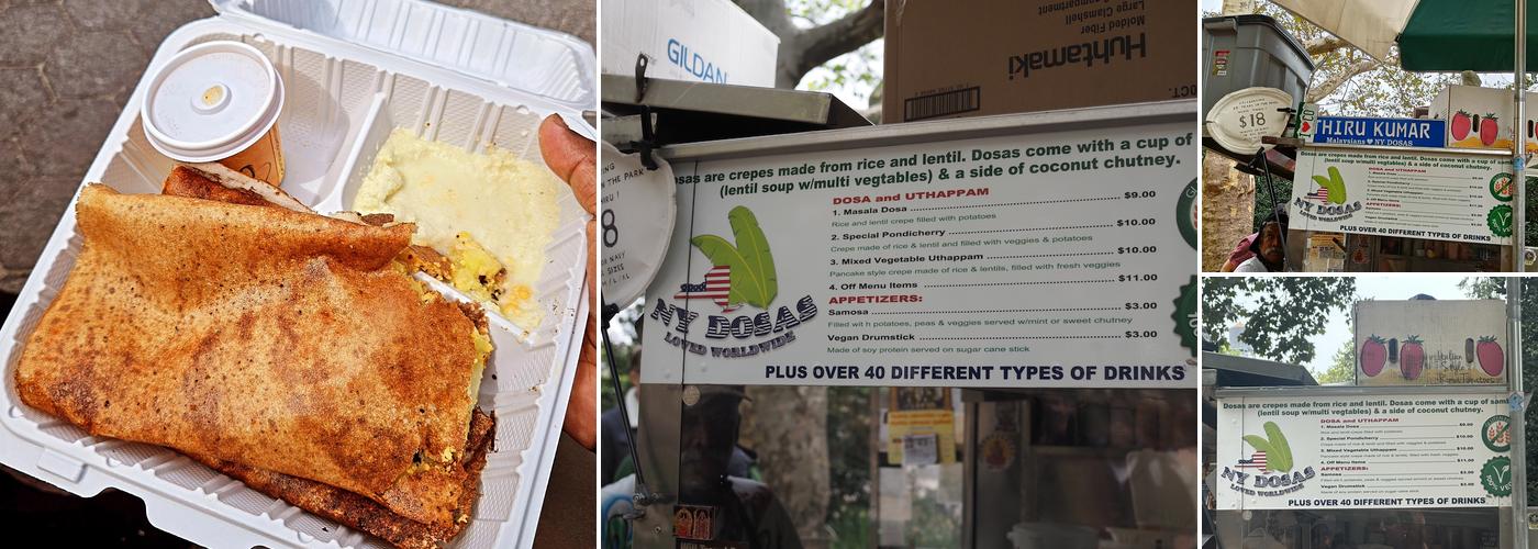 NY Dosas Menu
