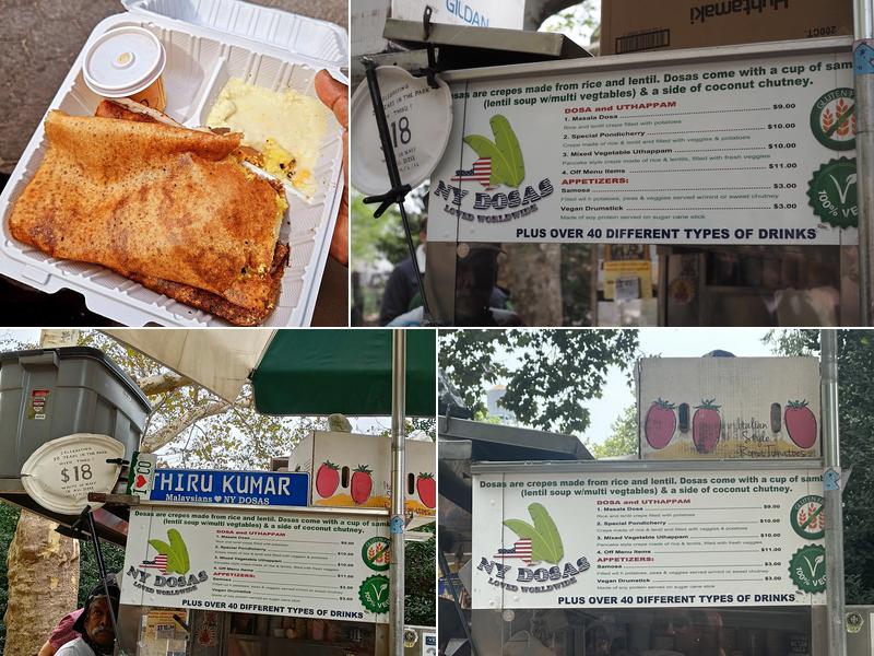 NY Dosas Menu