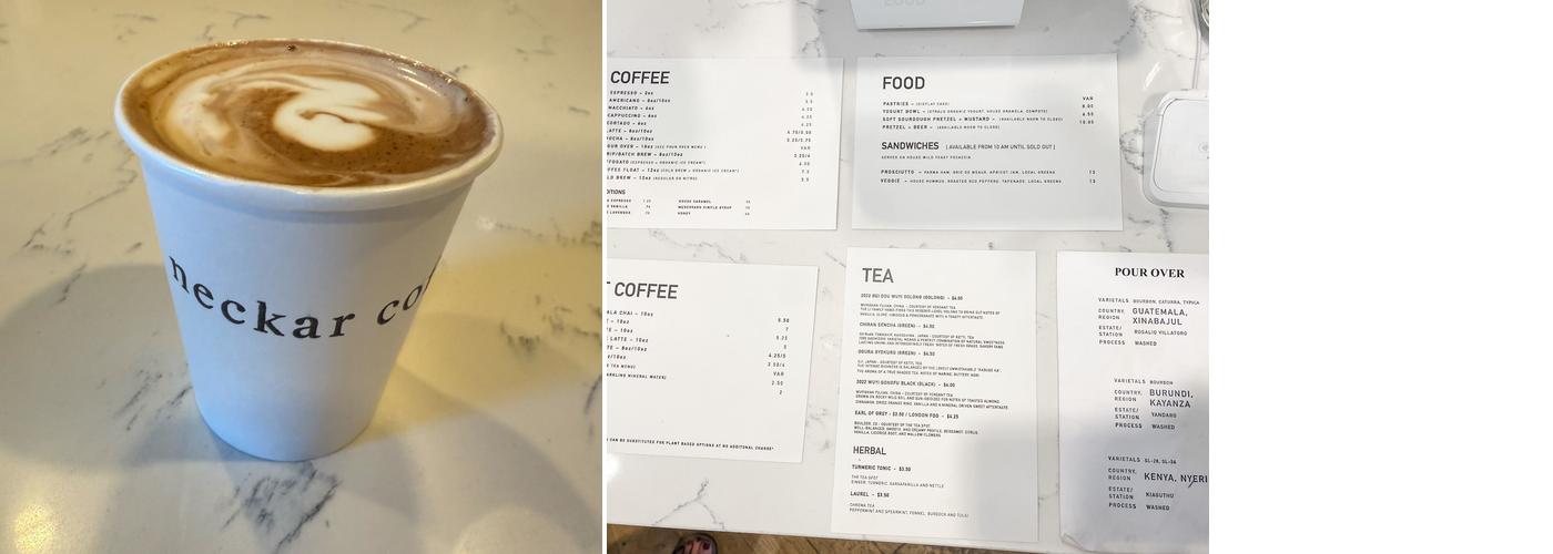 Neckar Coffee Menu