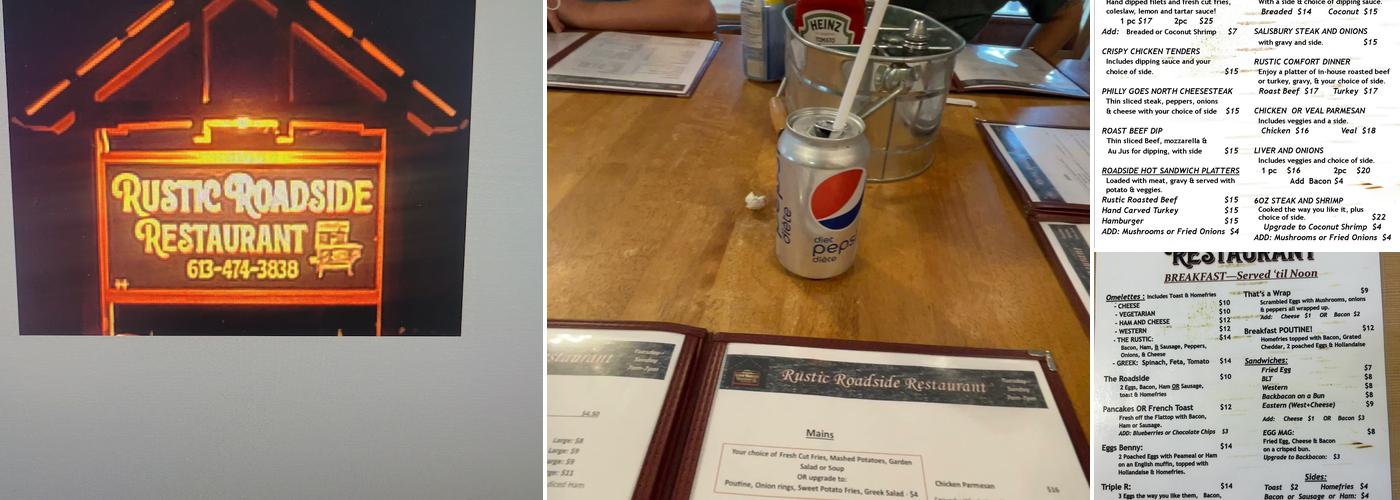 Rustic Roadside Restaurant Menu