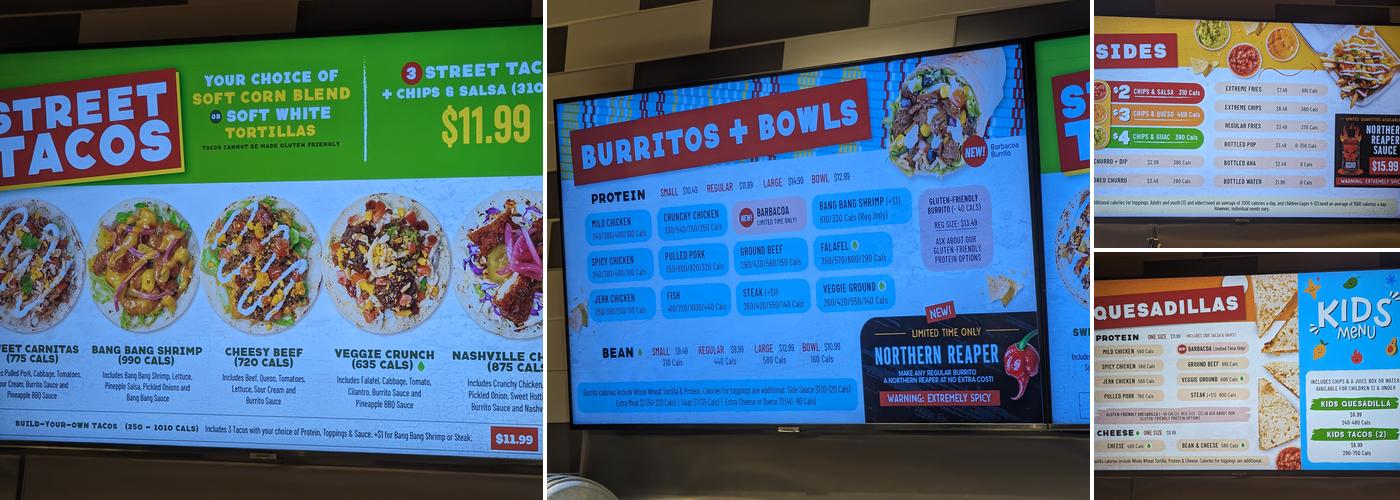 barBURRITO Menu