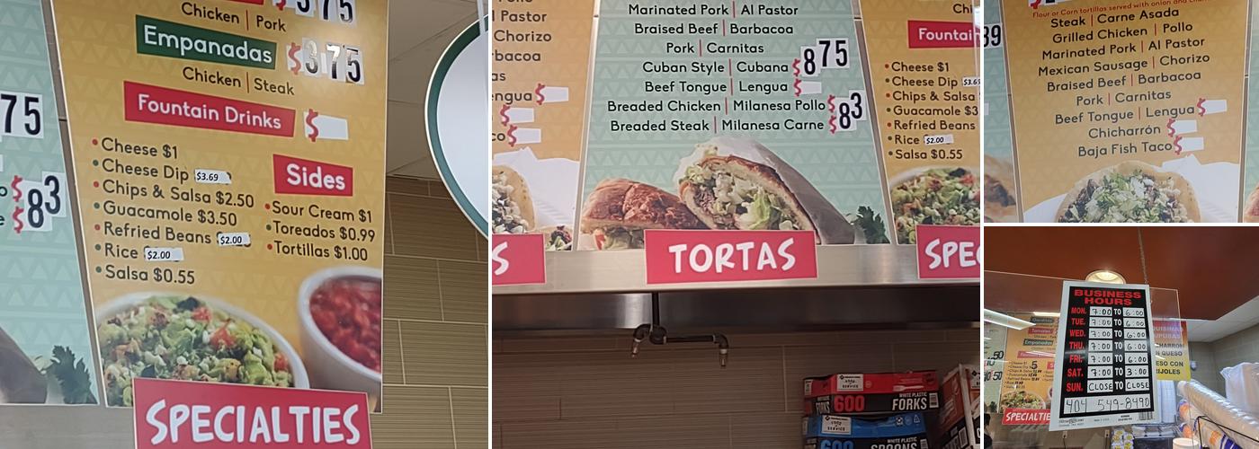 Taqueria Taquito Express - Highlands Menu