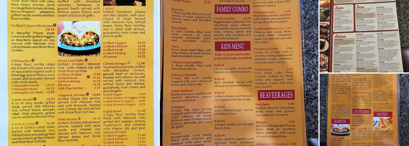 Si Señor Mexican Grill Menu