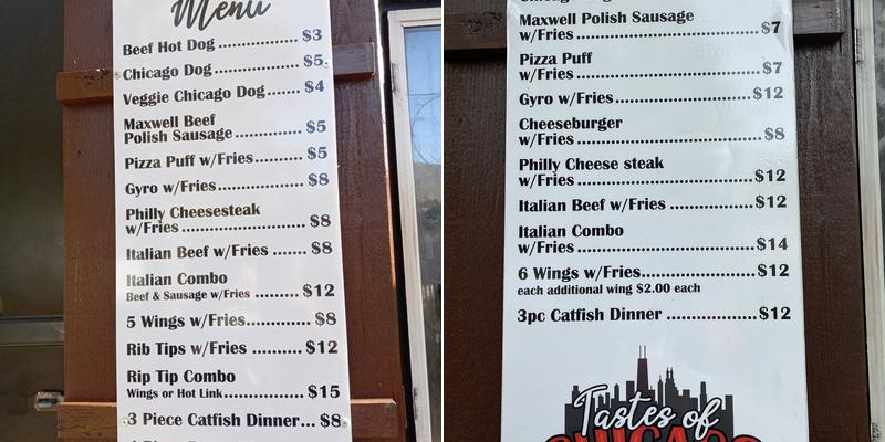 Tastes of Chicago Menu