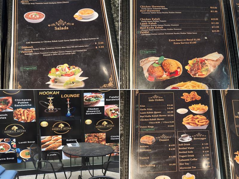Beirut bites Menu