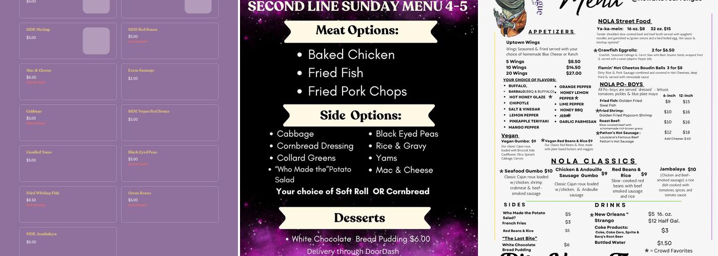 Bite Your Tongue Authentic New Orleans Cuisine Menu