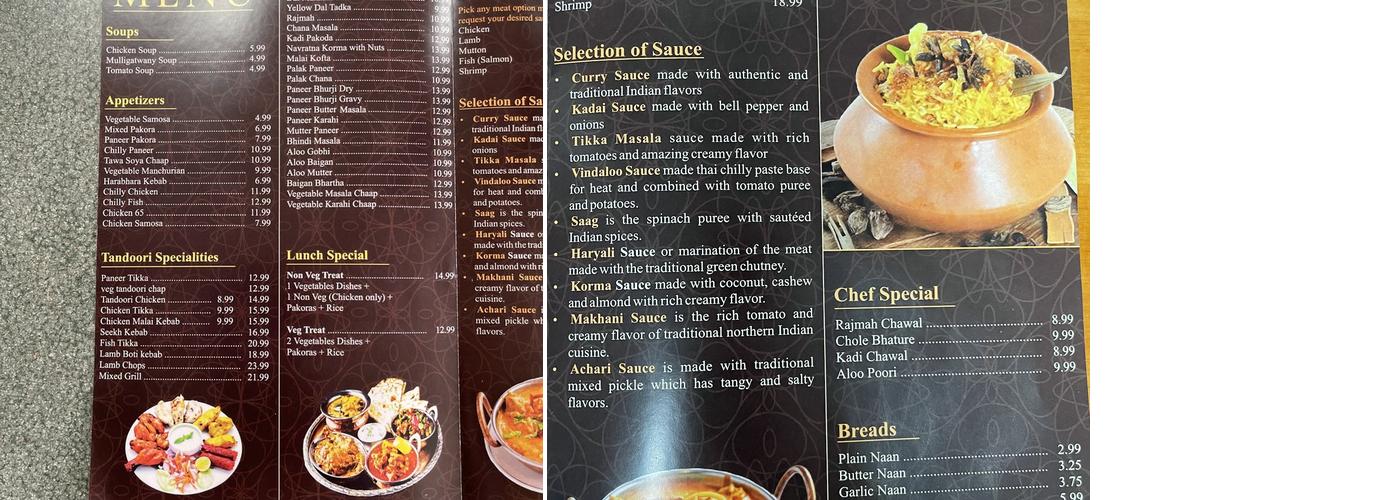 Singh's Kitchen Menu