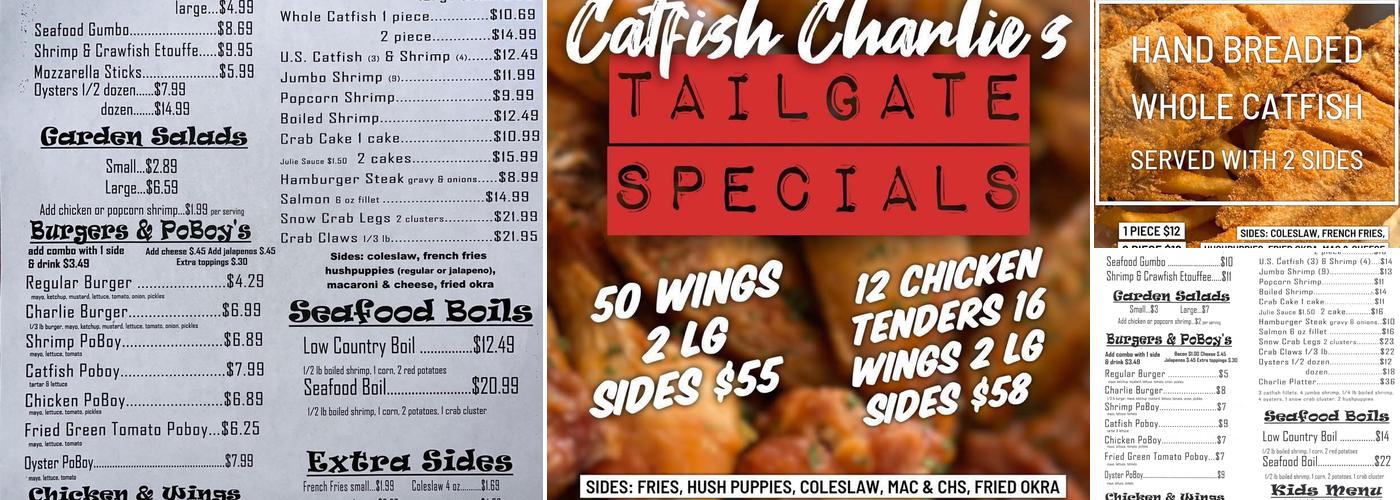 Catfish Charlie’s Menu