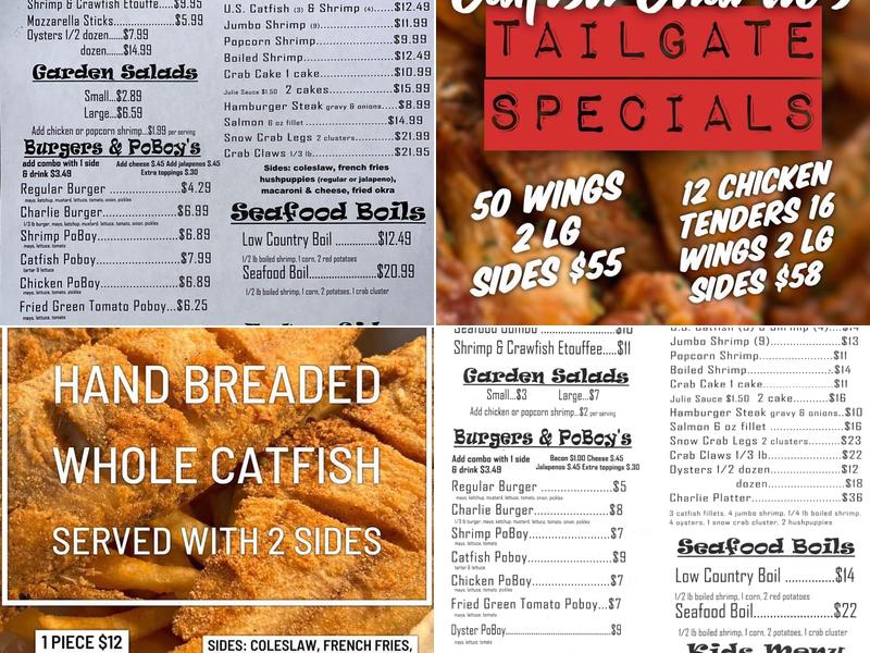 Catfish Charlie’s Menu