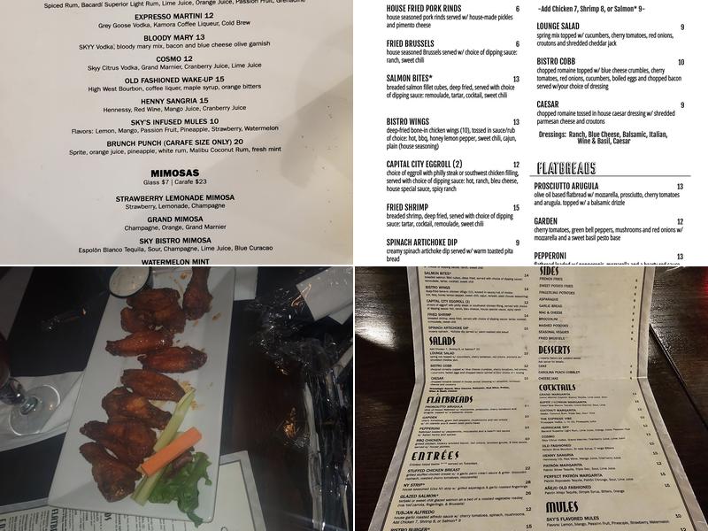 Sky Bistro Lounge Menu