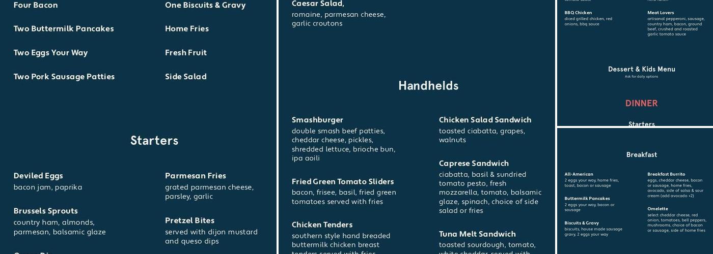 Fiddletree Kitchen & Bar Menu