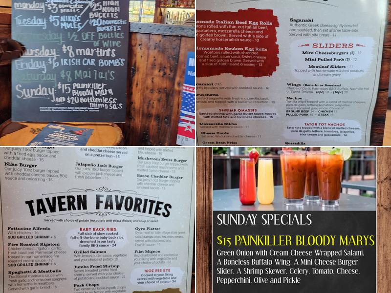 Niko's Tavern - Elgin Menu