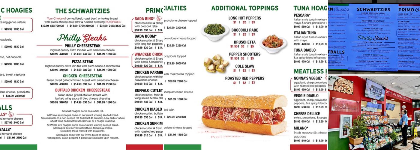 PrimoHoagies Menu